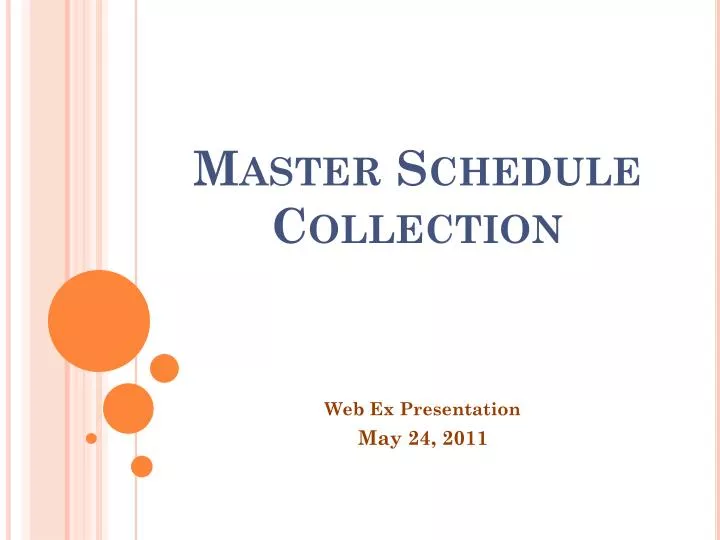 master schedule collection