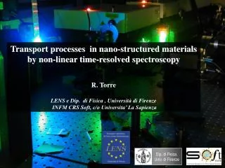 Transport processes in nano-structured materials by non-linear time-resolved spectroscopy