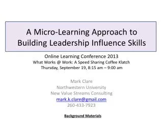 A Micro-Learning Approach to