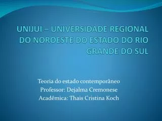 unijui universidade regional do noroeste do estado do rio grande do sul