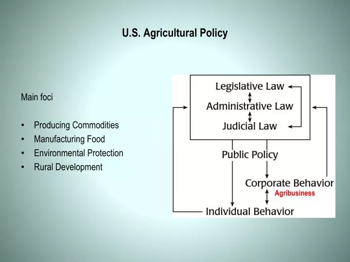 u s agricultural policy