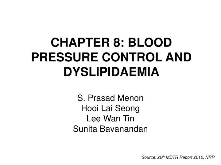 chapter 8 blood pressure control and dyslipidaemia