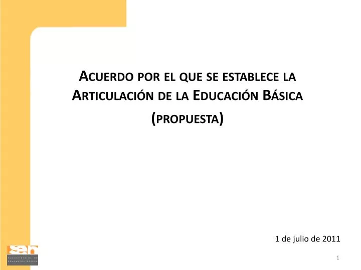 acuerdo por el que se establece la articulaci n de la educaci n b sica propuesta