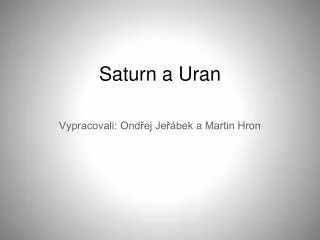 saturn a uran
