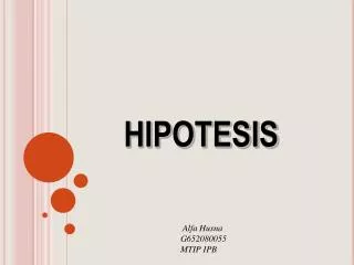 hipotesis