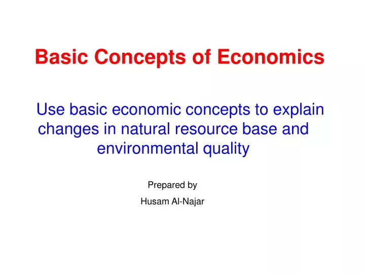 basic concepts of economics