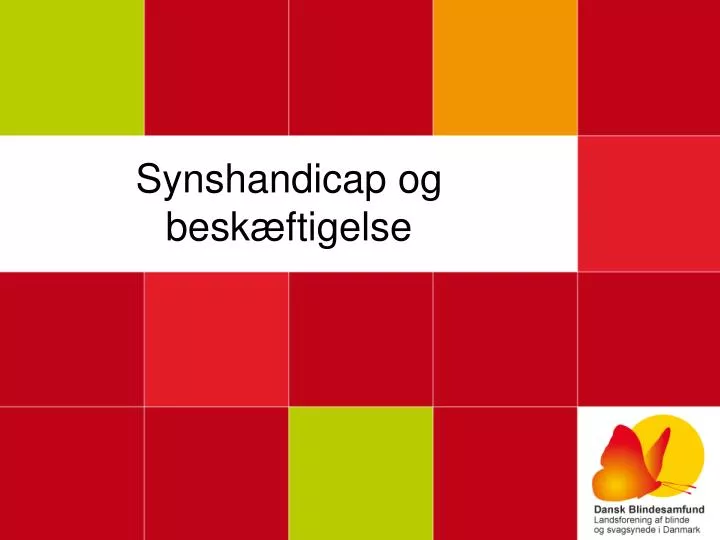 synshandicap og besk ftigelse