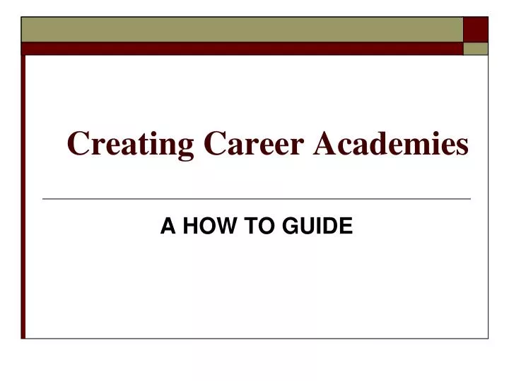 creating career academies