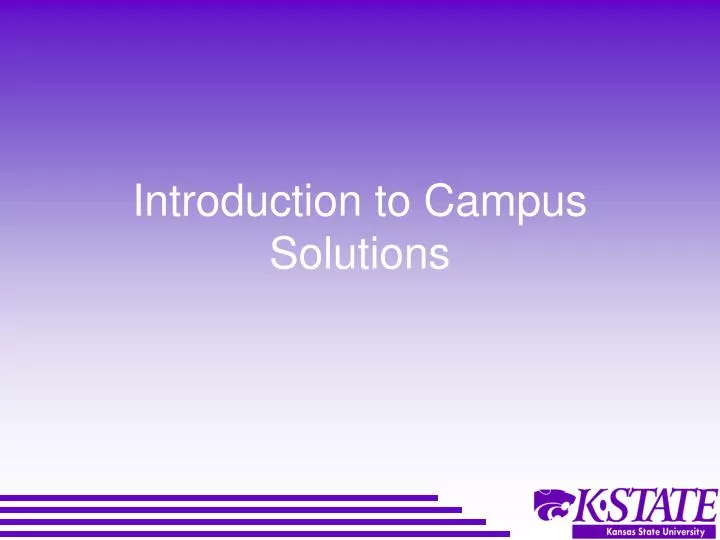 introduction to campus solutions