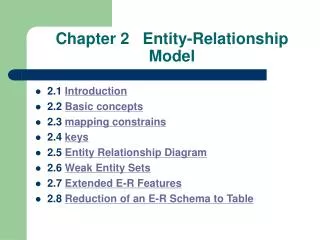 Chapter 2 Entity-Relationship Model