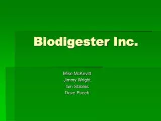 Biodigester Inc.