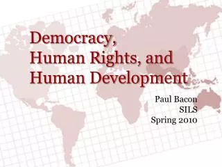 Democracy, Human Rights, and Human Development