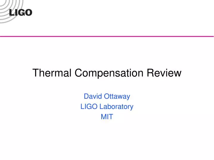thermal compensation review