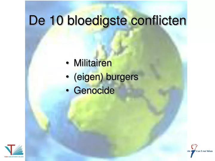 de 10 bloedigste conflicten