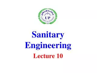 Sanitary Engineering Lecture 10