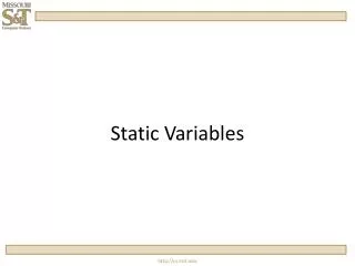 Static Variables