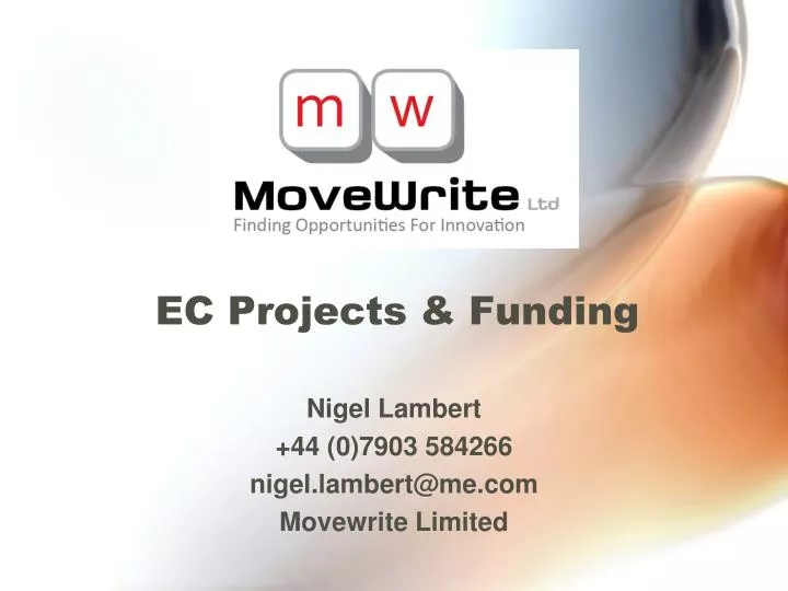 ec projects funding