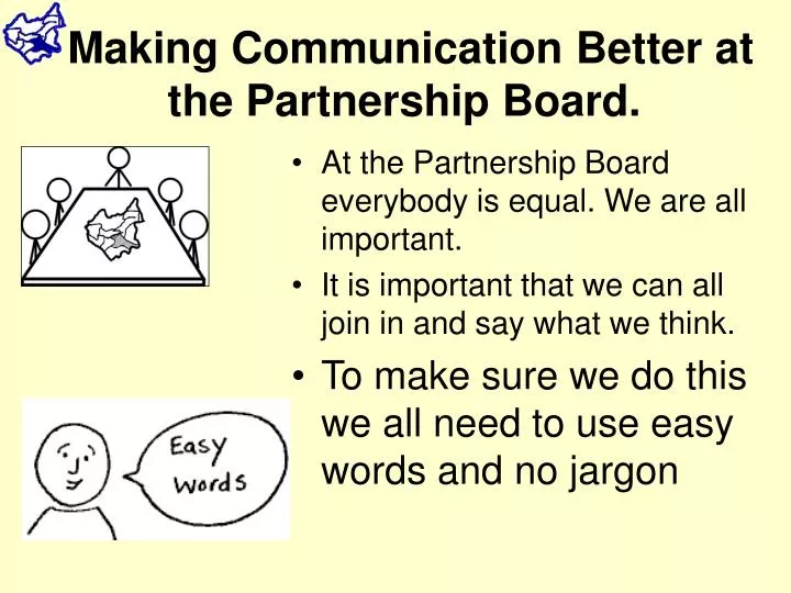 making communication better at the partnership board
