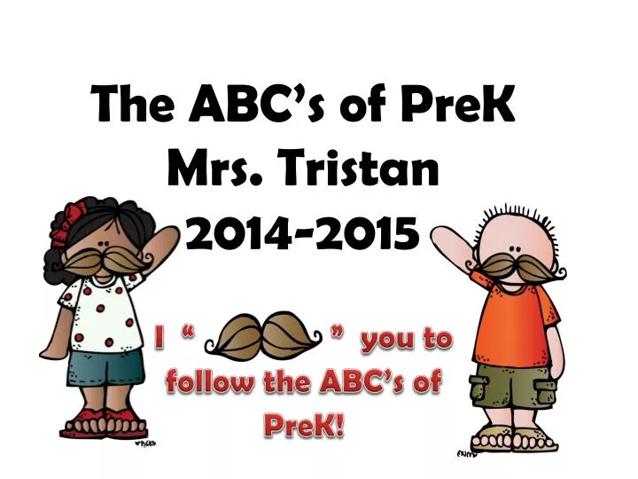 the abc s of prek mrs tristan 2014 2015