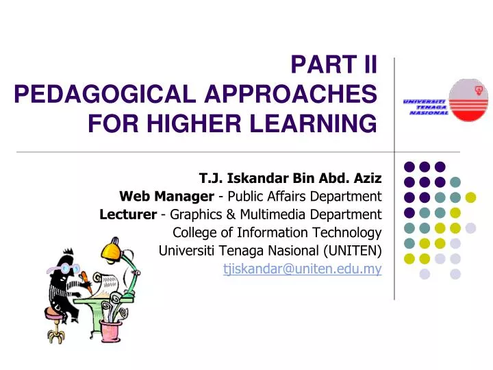 part ii pedagogical approaches for higher learning