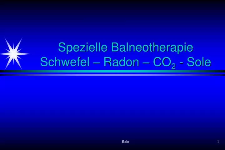 spezielle balneotherapie schwefel radon co 2 sole