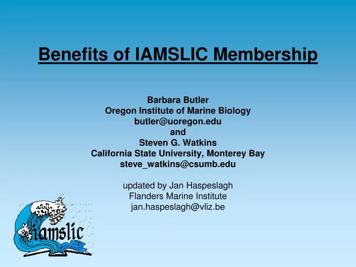 benefits of iamslic membership