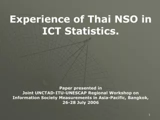 Thailand Decentralized Statistical System