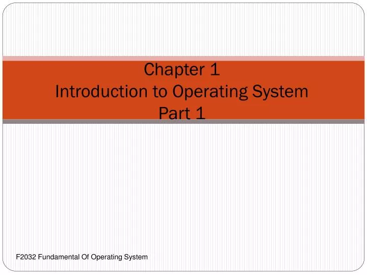 chapter 1 introduction to operating system part 1