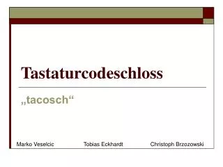 tastaturcodeschloss