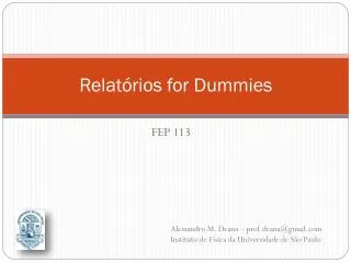 relat rios for dummies