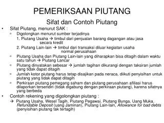pemeriksaan piutang