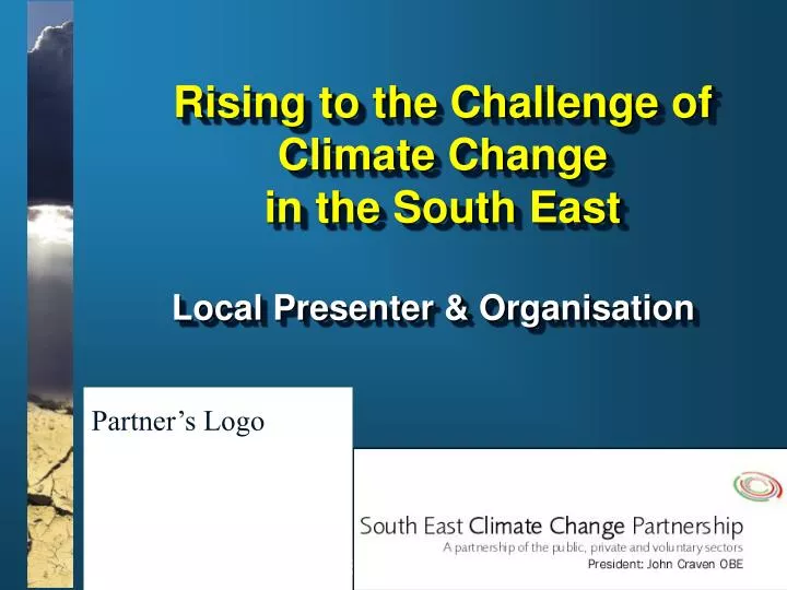 rising to the challenge of climate change in the south east