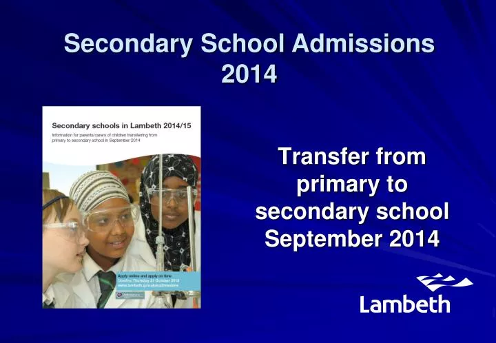 transfer from primary to secondary school september 2014