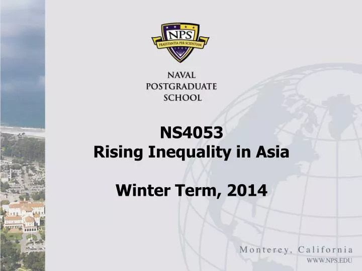 ns4053 rising inequality in asia winter term 2014