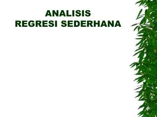 analisis regresi sederhana