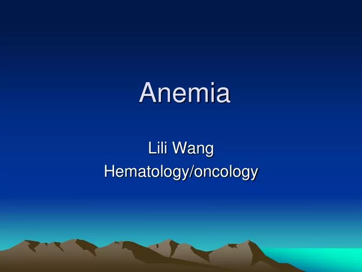 anemia