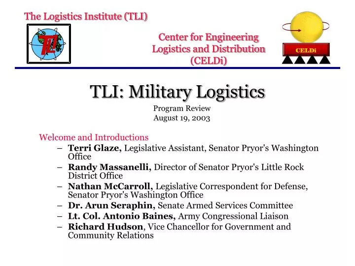 tli military logistics