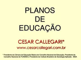 planos de educa o