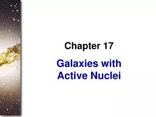 Galaxies with Active Nuclei