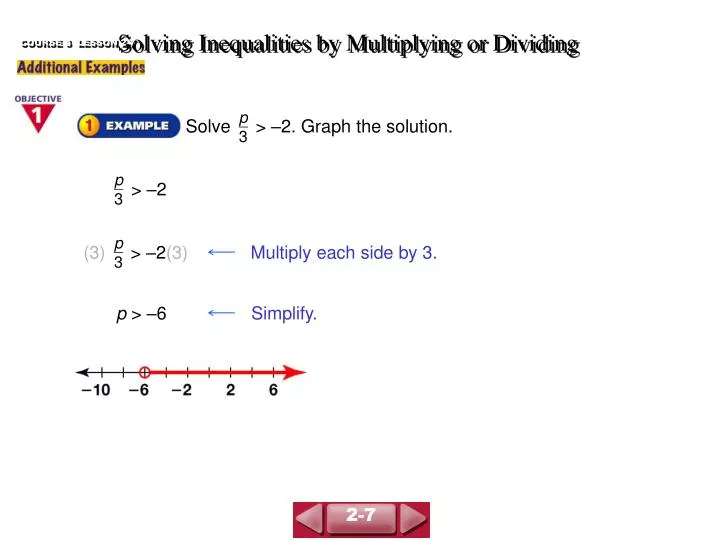 solving inequalities by multiplying or dividing