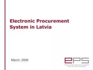 Electronic Procurement System in Latvia