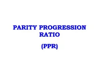 parity progression ratio