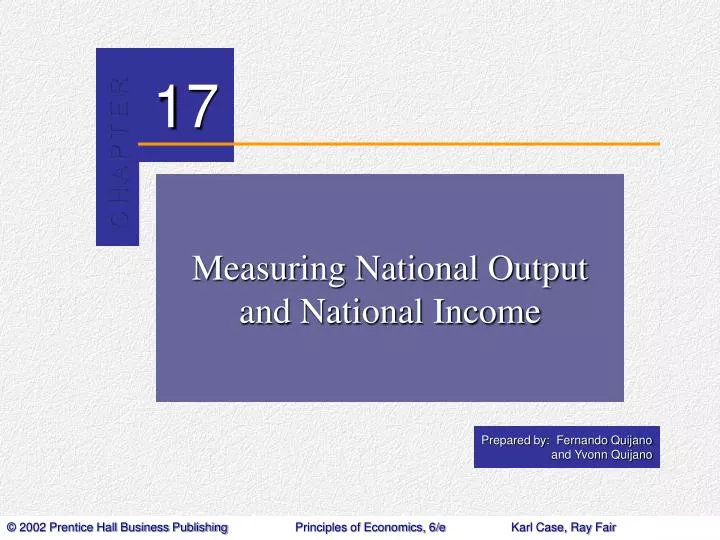 measuring national output and national income