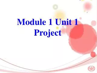 Module 1 Unit 1 Project