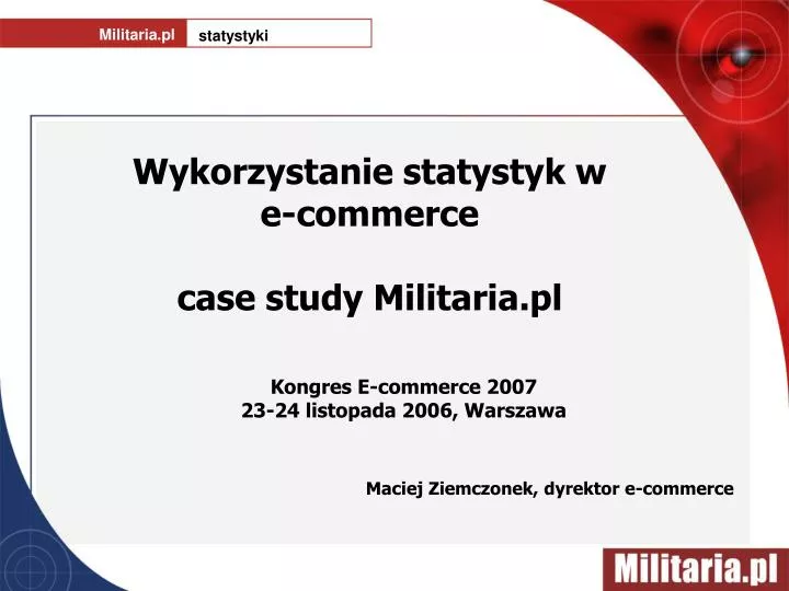 wykorzystanie statystyk w e commerce case study militaria pl
