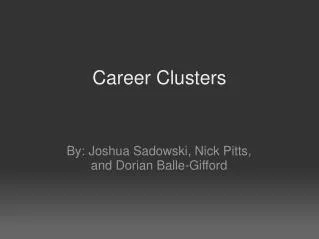 Career Clusters