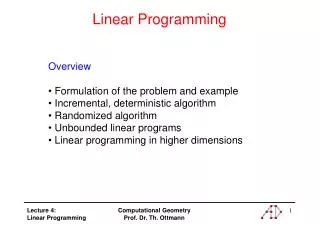 Linear Programming