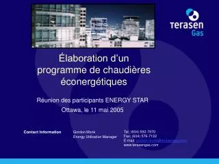 laboration d un programme de chaudi res conerg tiques