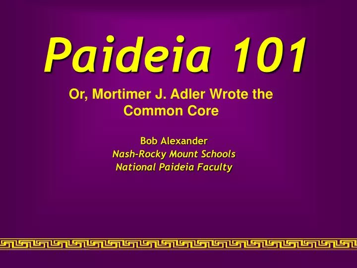 paideia 101