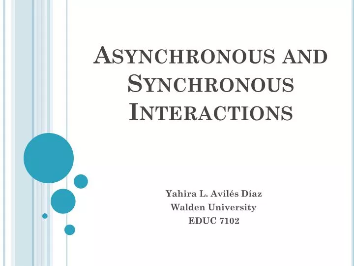 asynchronous and synchronous interactions